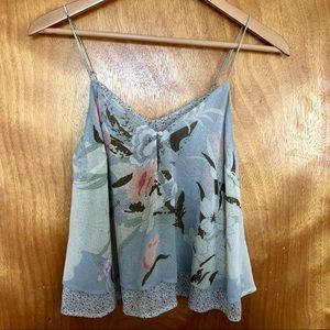 Urban Outfitters Cropped Floral Tank